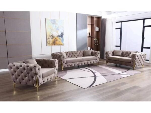 Modern Fabric Velvet Sofa Set - LS_3425
