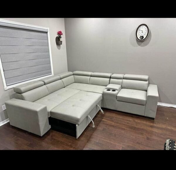 Modern Fabric Sectional Storage Sofa Set