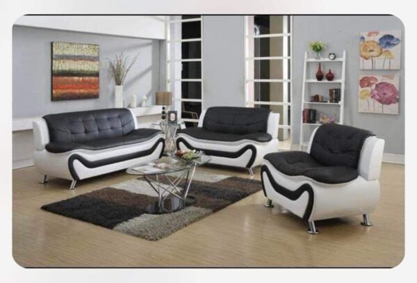 SOFA & LOVESEAT & CHAIR LIVING ROOM SET - WHITE - Image 3