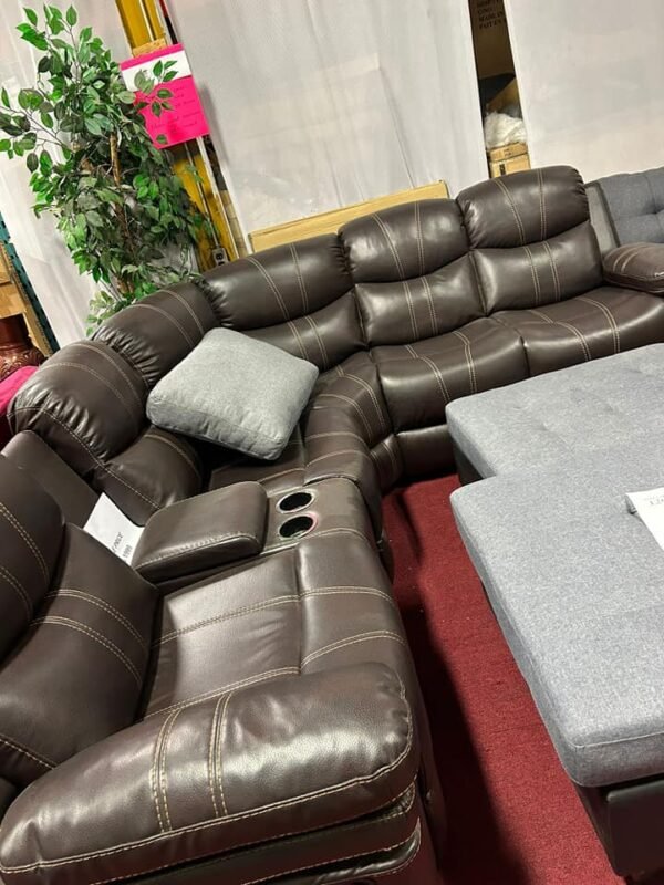 Roma Recliner Sectional leather Sofa Set - Image 2