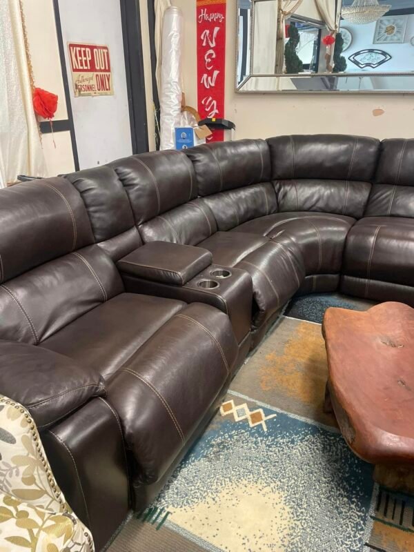 Roma Recliner Sectional leather Sofa Set - Image 3
