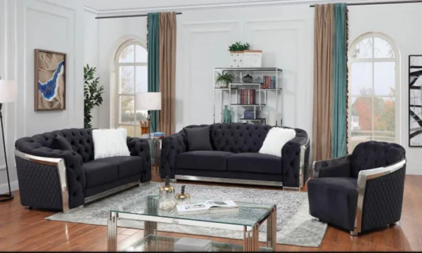 Modern Velvet Tufted Sofa Set  EI_2133 - B_