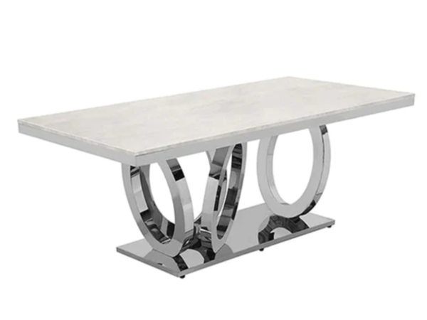 Rectangular marble with audi design silver