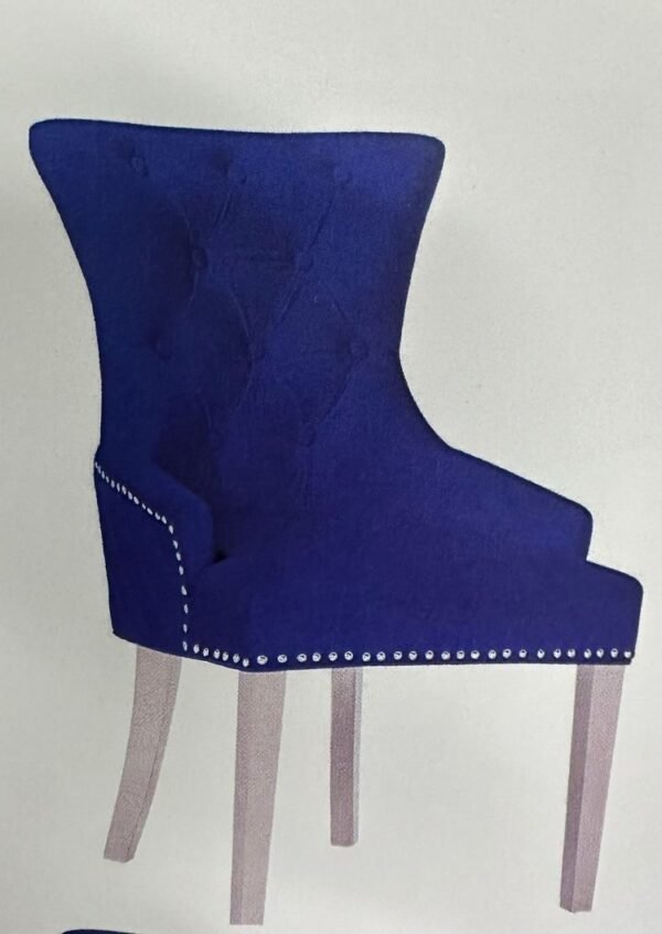 SHAWN BLUE/SILVER DINNING CHAIR - Image 2
