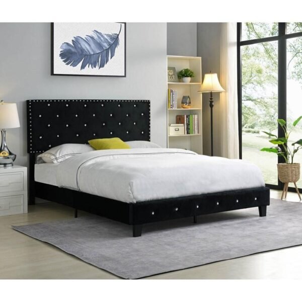 Diamond Bedframe (Black Velvet) - Image 2