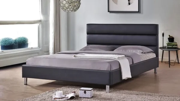 Doria Bedframe (Black Faux Leather)