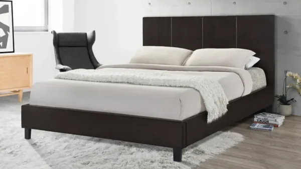 Uptown Bedframe (Espresso Faux Leather)